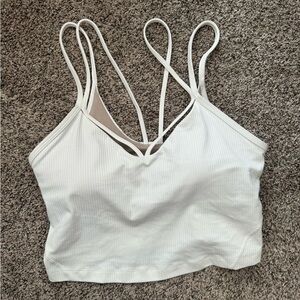 Lululemon Align Strappy Ribbed Tank Top Size 8 White